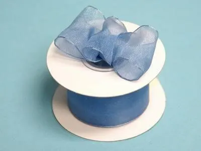 10 Yards 1.5" DIY Periwinkle Wired Organza Ribbon For Craft Dress Wedding