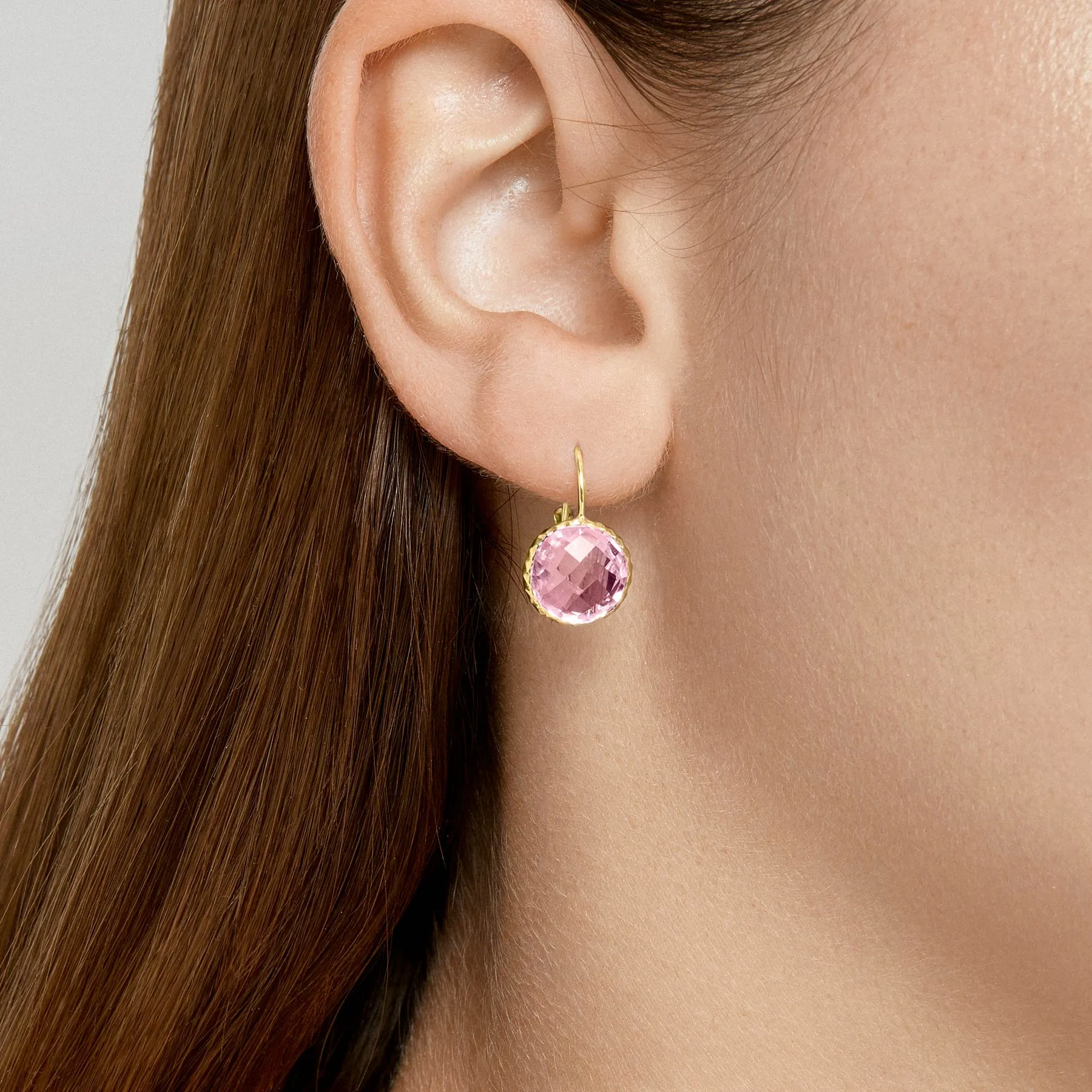 14KT Rose Gold Amethyst Earrings