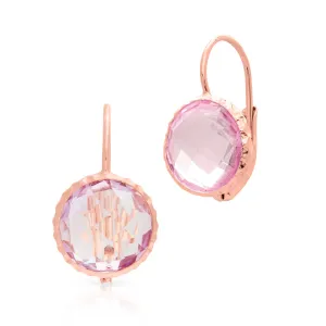 14KT Rose Gold Amethyst Earrings