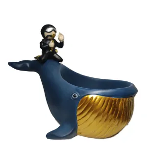 18cm Diver Dolphin Whale Resin Key Candy Storage Box for Hall Table Decorations