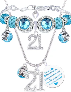 21st Birthday,21st Birthday Gifts,21 Birthday Gifts for Her,21st Birthday Bracelet,21st