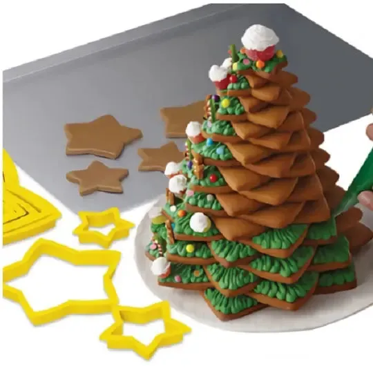 3D Christmas Tree Cookie Cutter Set