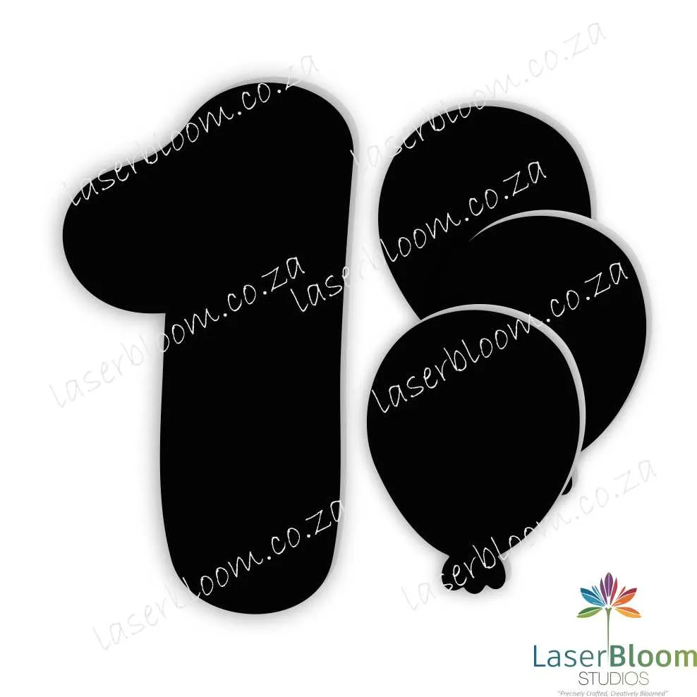 Acrylic Blank Baby Milestone Balloon Set- Select Your Thickness (1.5mm, 2mm, 3mm)