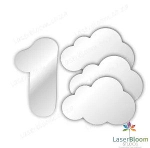 Acrylic Blank Baby Milestone Cloud Set- Select Your Thickness (1.5mm, 2mm, 3mm)