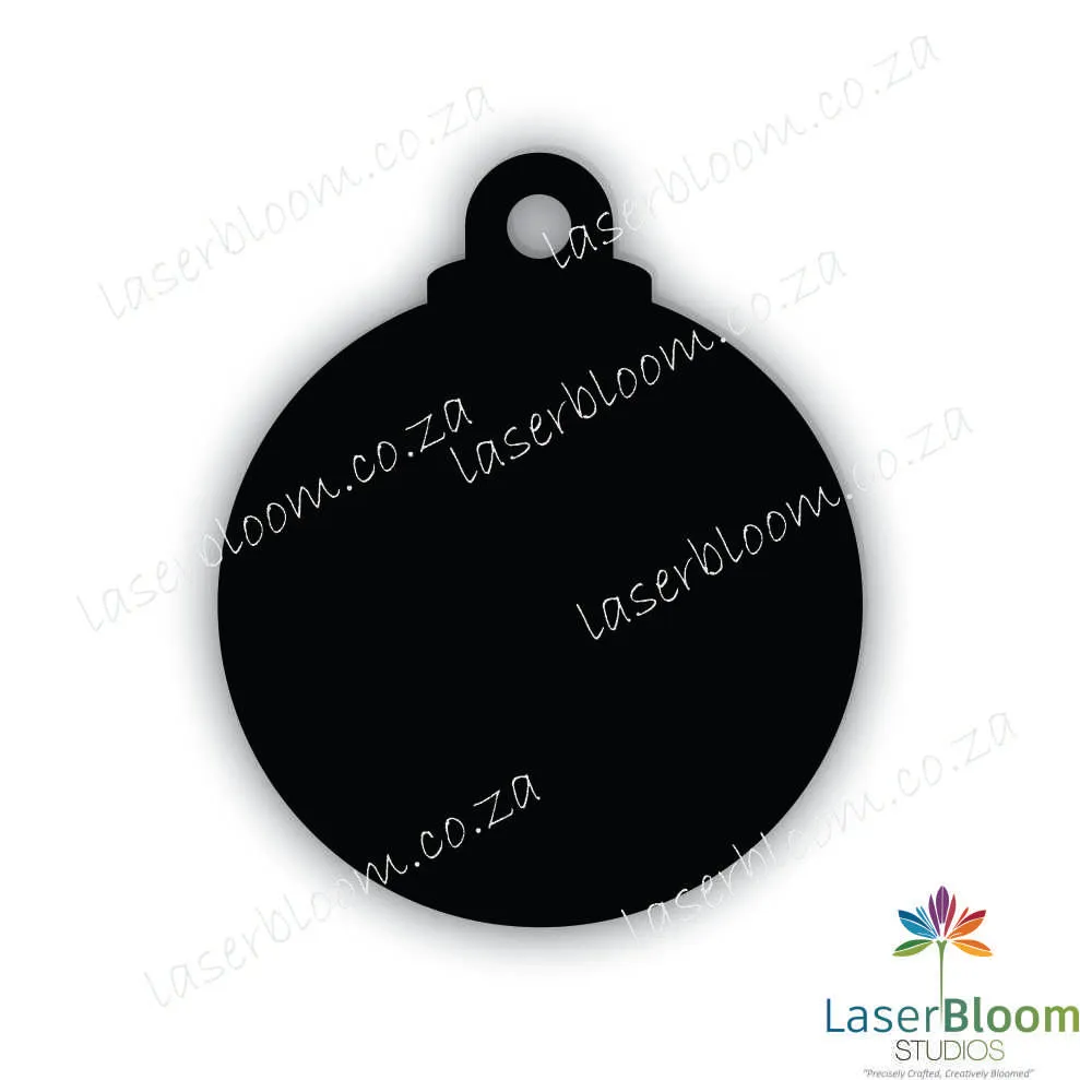 Acrylic Blank Christmas Bauble- Select Your Thickness (1.5mm, 2mm, 3mm)