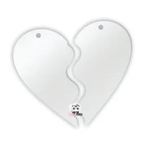 Acrylic Blank Clear Heart Wave (Sizes)