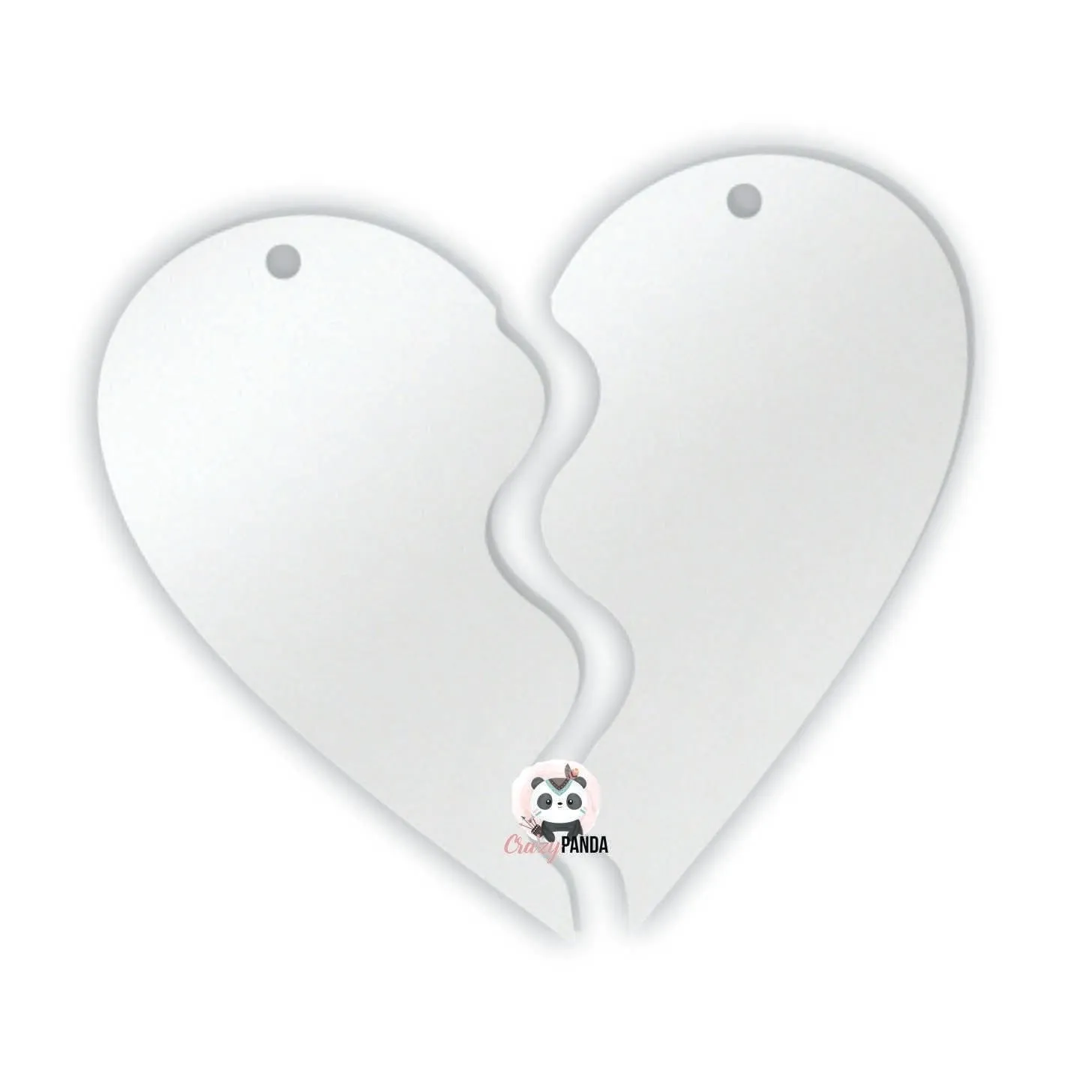 Acrylic Blank Clear Heart Wave (Sizes)