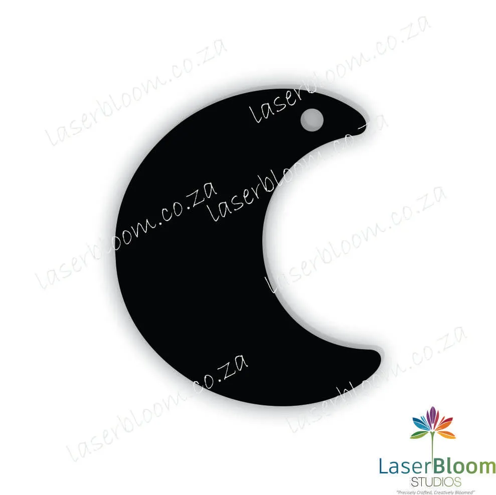 Acrylic Blank Crescent Moon- Select Your Thickness (1.5mm, 2mm, 3mm)