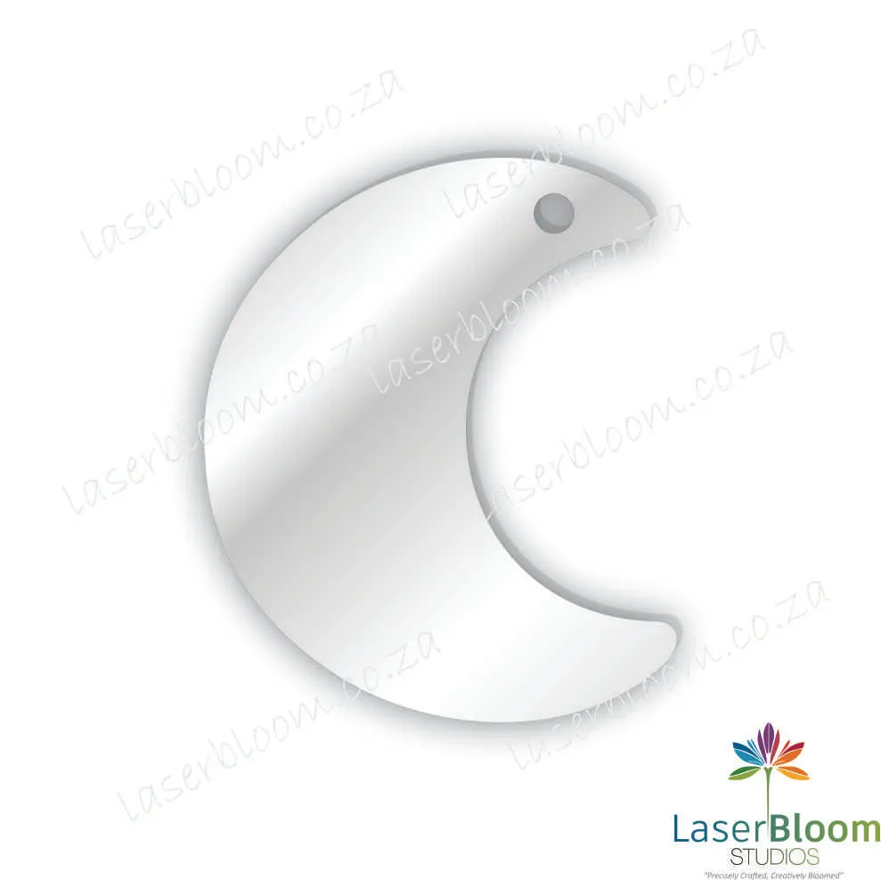 Acrylic Blank Crescent Moon- Select Your Thickness (1.5mm, 2mm, 3mm)