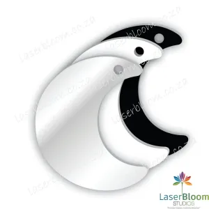 Acrylic Blank Crescent Moon- Select Your Thickness (1.5mm, 2mm, 3mm)