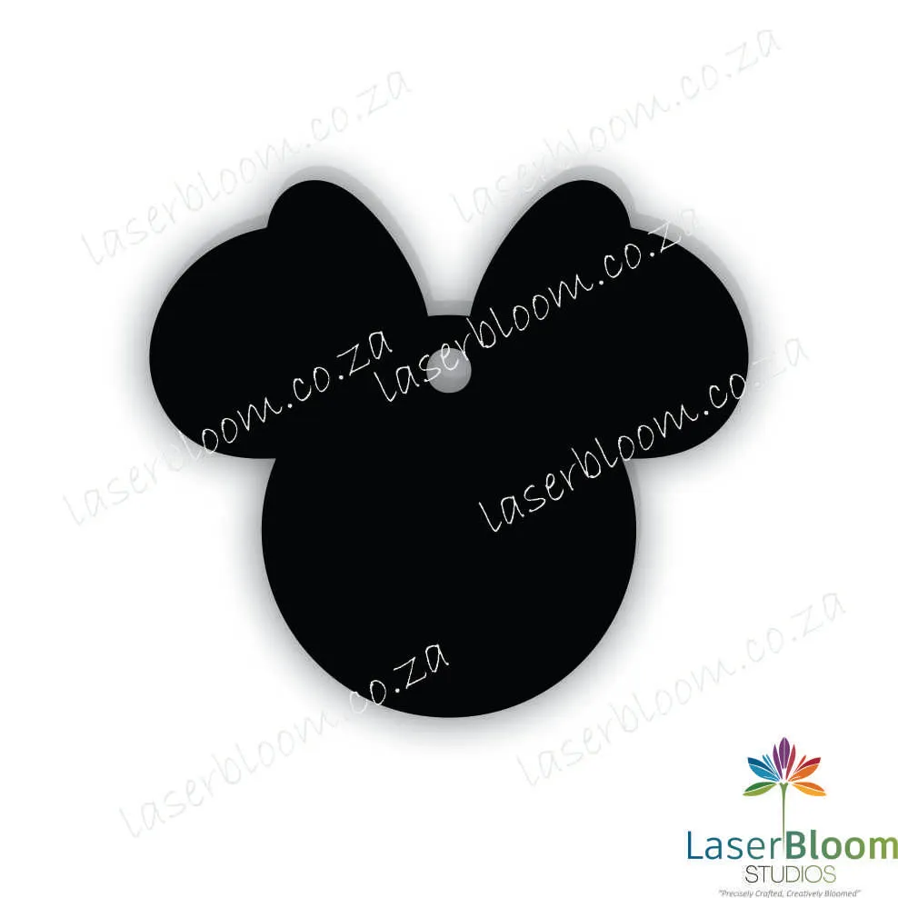 Acrylic Blank Minnie Mouse- Select Your Thickness (1.5mm, 2mm, 3mm)