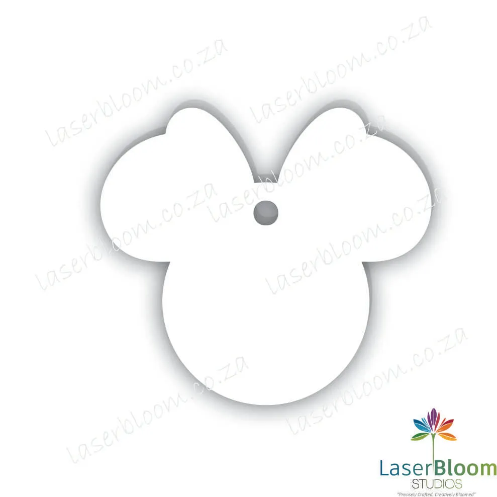 Acrylic Blank Minnie Mouse- Select Your Thickness (1.5mm, 2mm, 3mm)