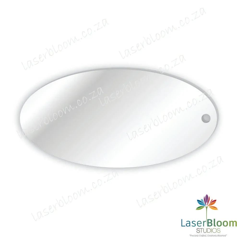 Acrylic Blank Oval - Select Your Thickness (1.5mm, 2mm, 3mm)