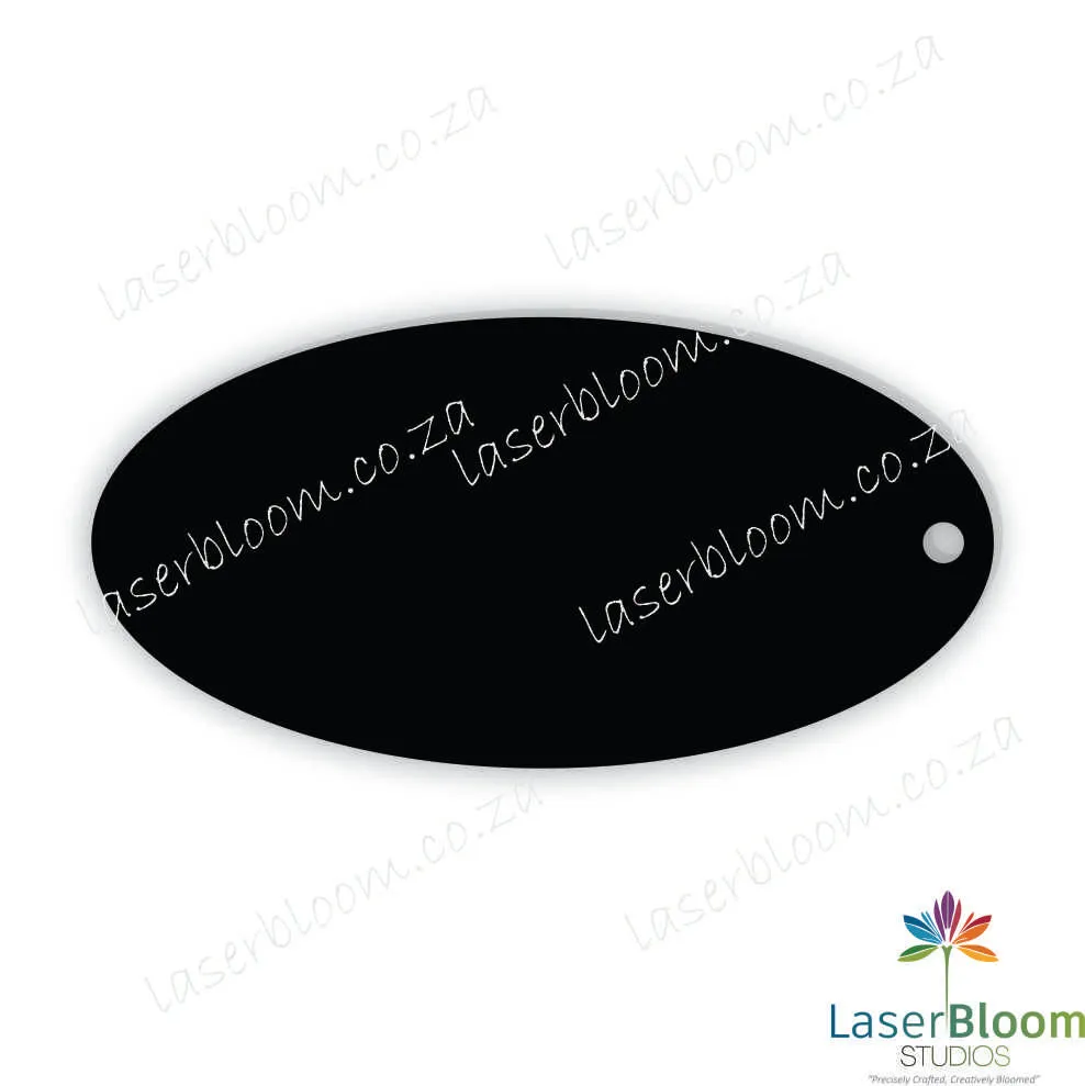 Acrylic Blank Oval - Select Your Thickness (1.5mm, 2mm, 3mm)