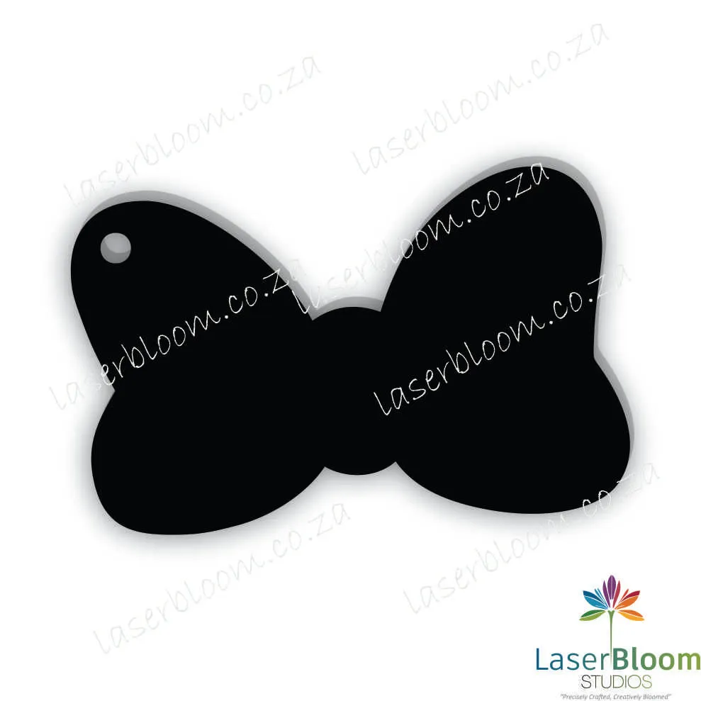 Acrylic Blank Polka Bow- Select Your Thickness (1.5mm, 2mm, 3mm)