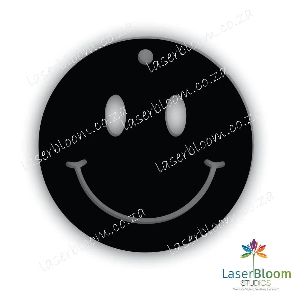 Acrylic Blank Smiley Face- Select Your Thickness (1.5mm, 2mm, 3mm)