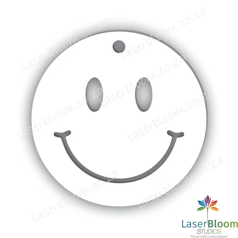 Acrylic Blank Smiley Face- Select Your Thickness (1.5mm, 2mm, 3mm)