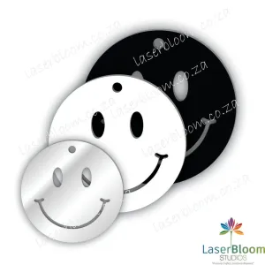 Acrylic Blank Smiley Face- Select Your Thickness (1.5mm, 2mm, 3mm)