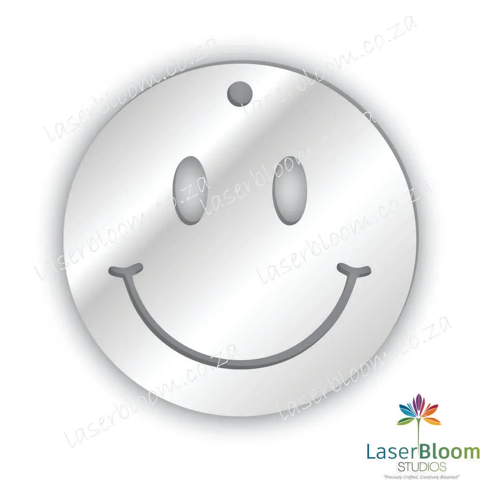 Acrylic Blank Smiley Face- Select Your Thickness (1.5mm, 2mm, 3mm)