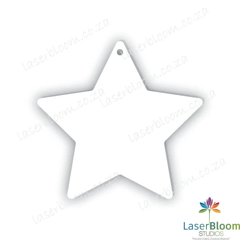 Acrylic Blank Star- Select Your Thickness (1.5mm, 2mm, 3mm)