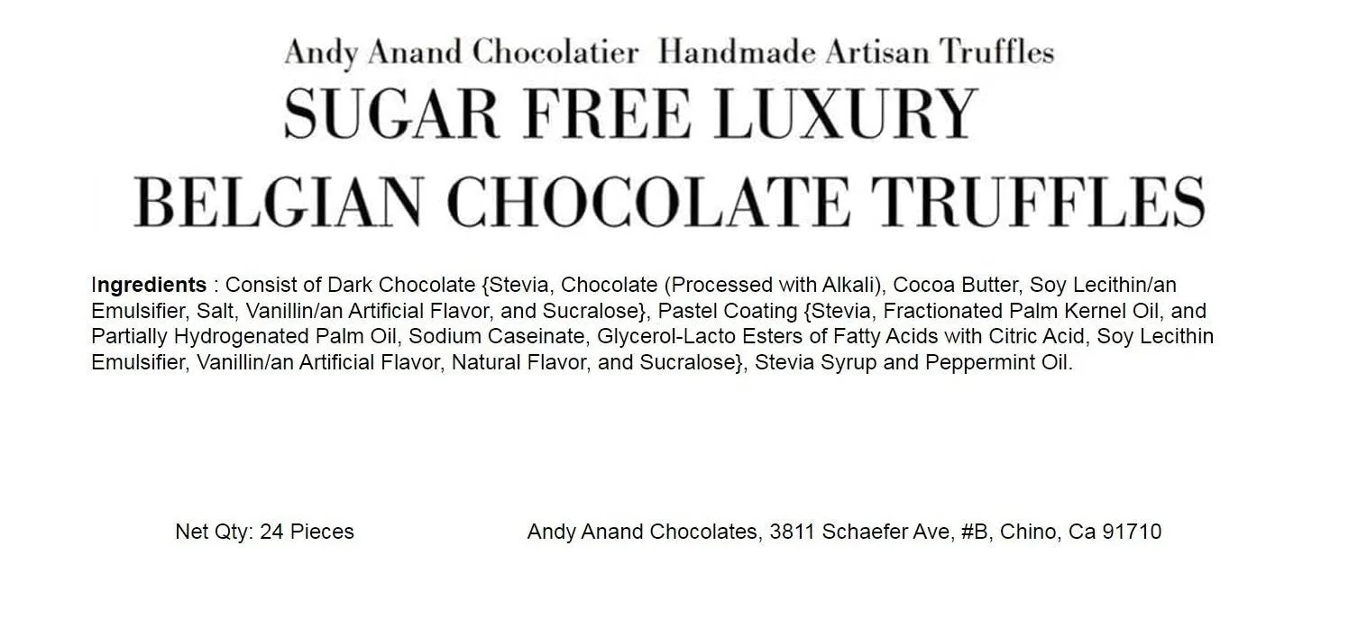 Andy Anand 48 pc Sugar Free Belgian Chocolate Truffles, Pure Delight, 12. Chocolate Truffles Online - Buy the Best Truffles