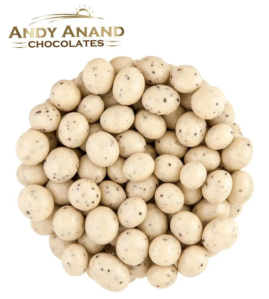 Andy Anand Belgian White Chocolate Covered Espresso Beans 1 lbs, Decadent Treats to Satisfy Your Cravings, Sweet Surprise: Chocolate Gift Box for Friends and Family