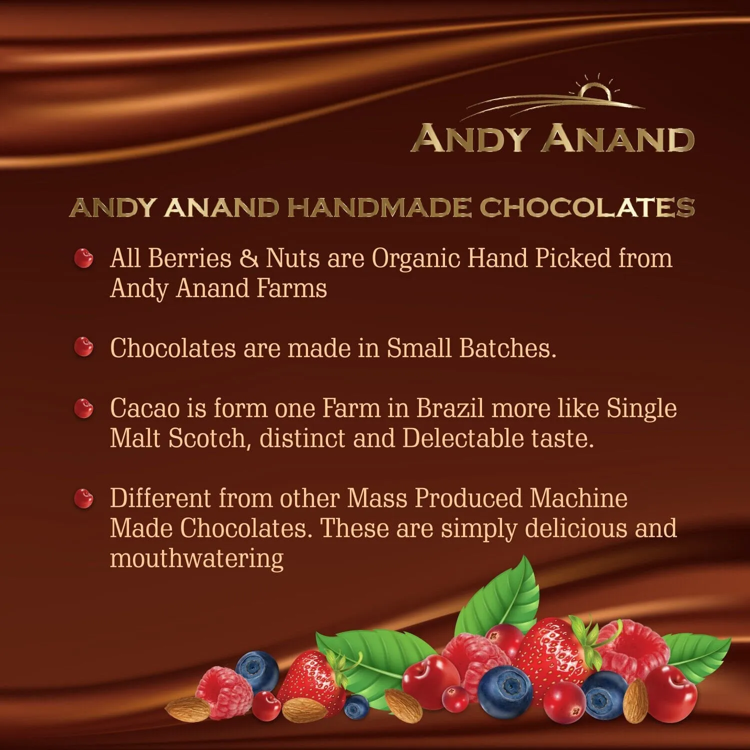 Andy Anand Holland Mints in Dark Belgian Chocolate Simply Divine Malt Balls 1 lbs - Irresistible Chocolate Bliss, Decadent Chocolate: Gift Box for Special Occasions