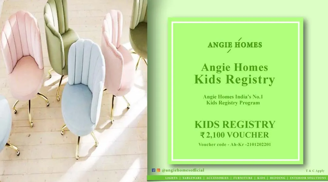 Angie Homes Kids Registry Program Gift Voucher Stylish Sofa Chair