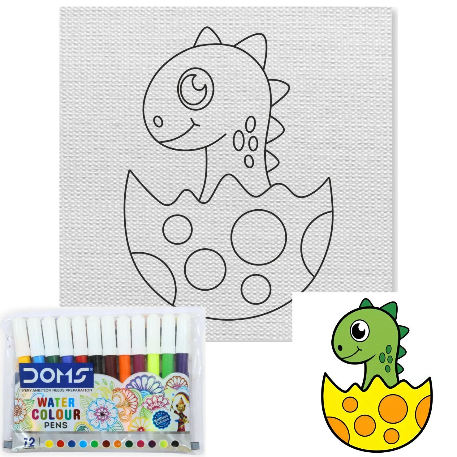 Baby Dinosaur Canvas Kit