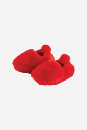 Baby Plush Slippers Red