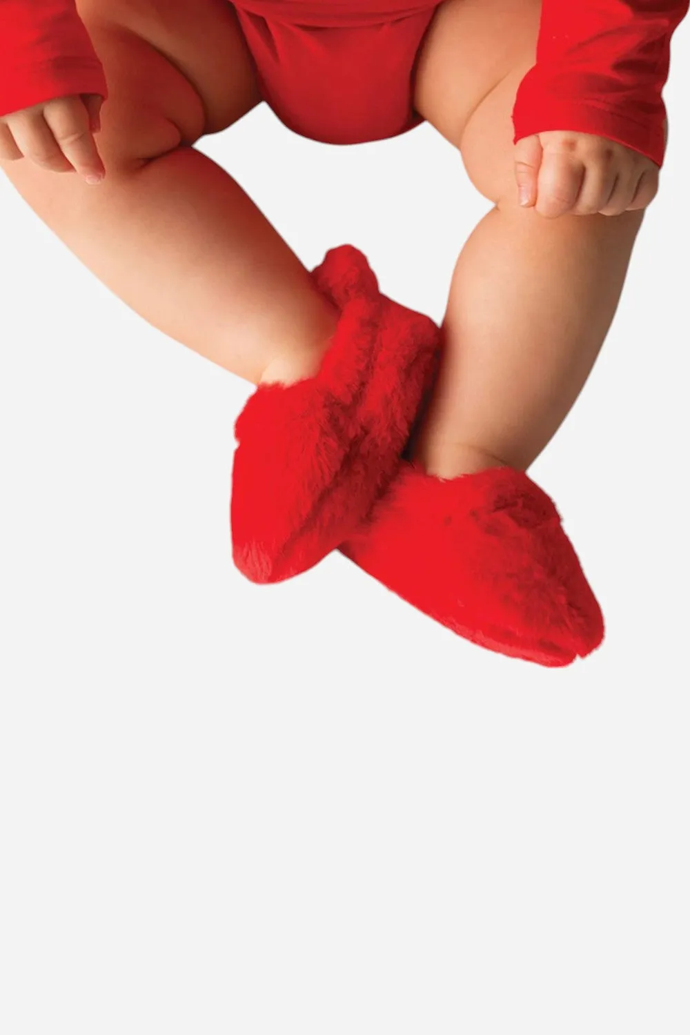 Baby Plush Slippers Red