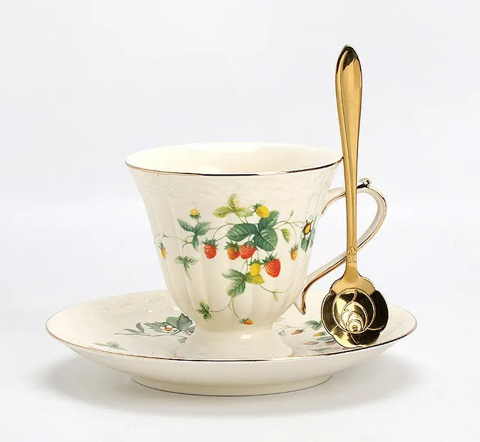 Beautiful British Tea Cups, Elegant Bone China Porcelain Tea Cup Set, Traditional English Tea Cups and Saucers, Unique Ceramic Coffee Cups