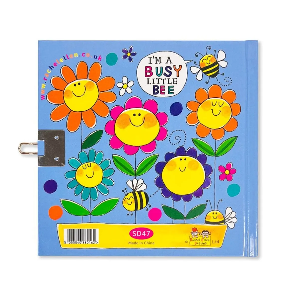 Bee Happy Secret Diary with Lock and Key