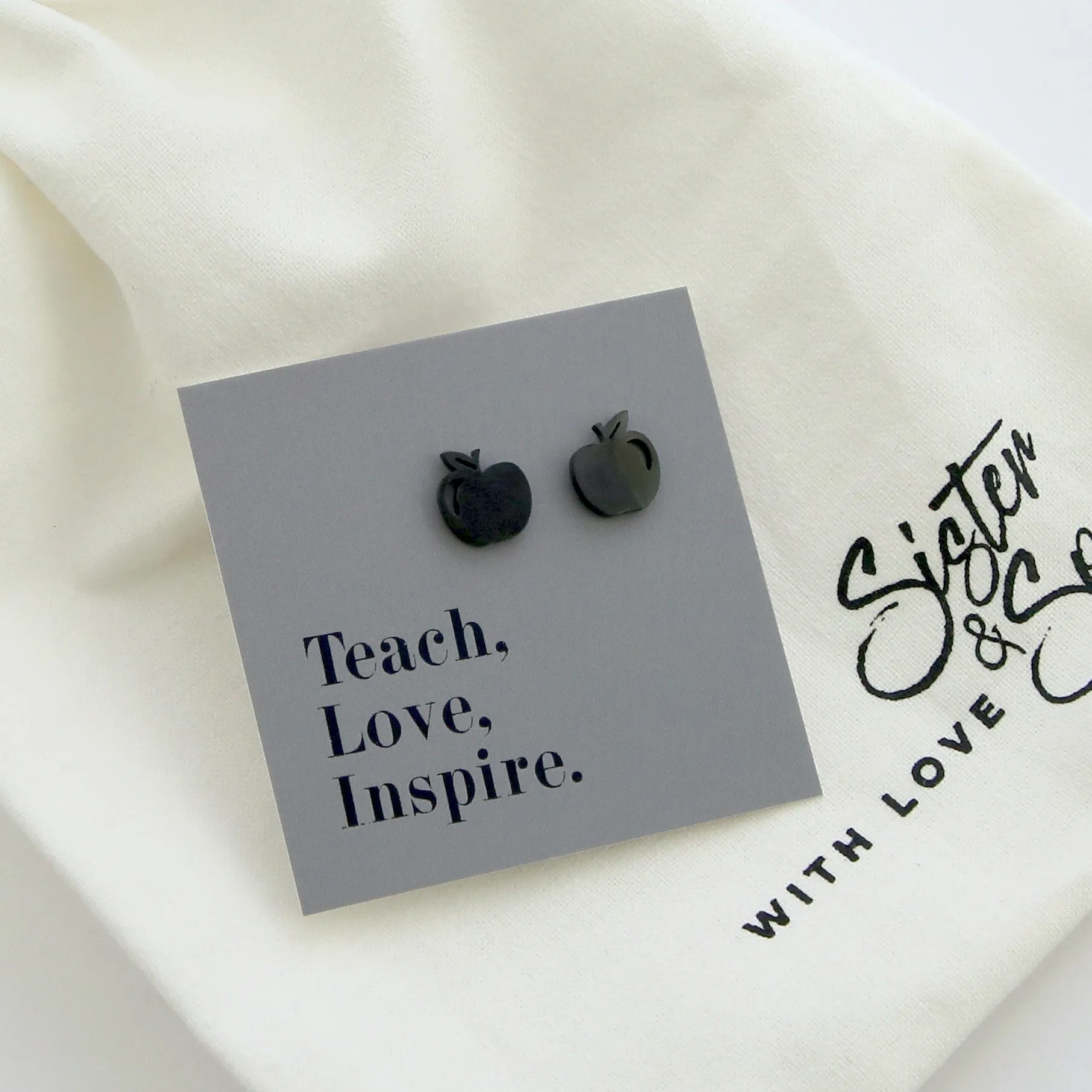 Black Apple & Scrunchies TEACH LOVE INSPIRE Gift Bundle (L03)