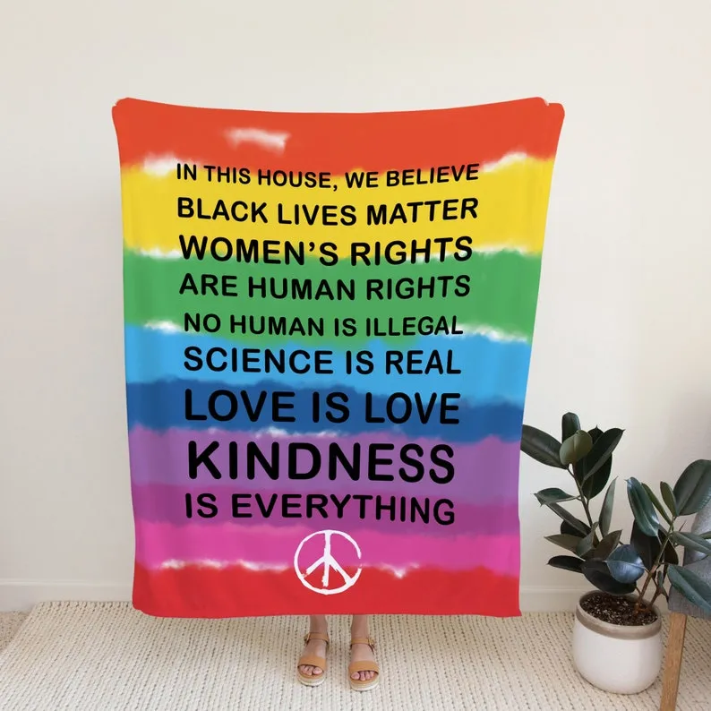 Black Lives Matter Lgbt Blanket Gift For Gay Friend, Lesbian Blanket, Pride Gifts