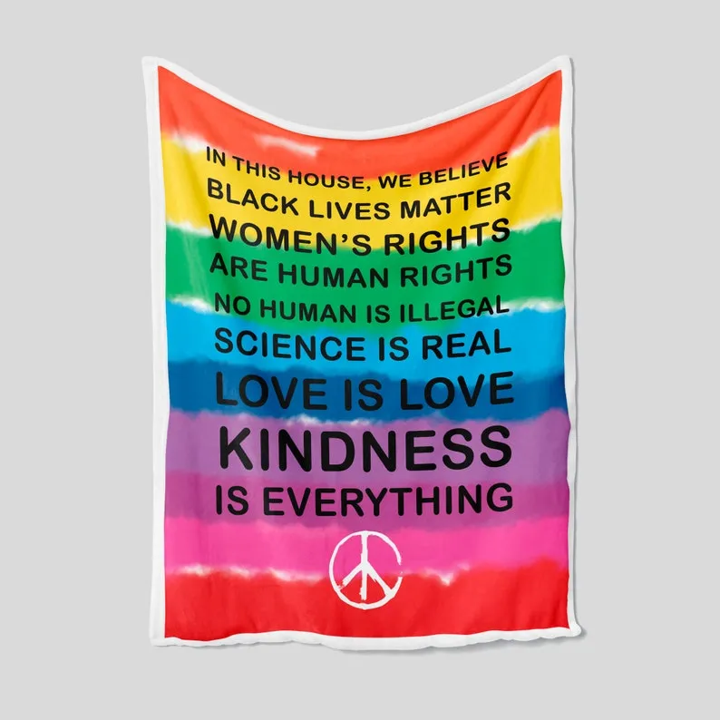 Black Lives Matter Lgbt Blanket Gift For Gay Friend, Lesbian Blanket, Pride Gifts