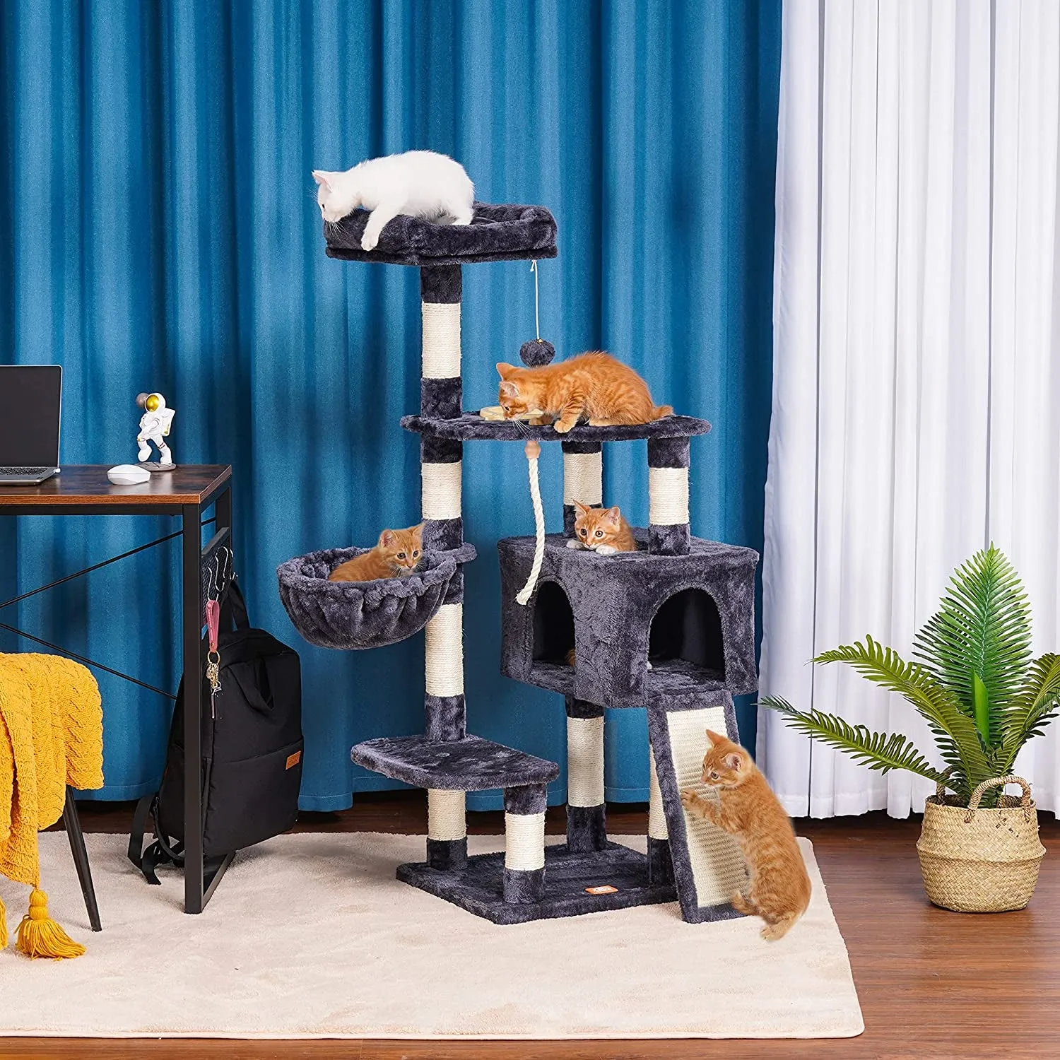 Cat Tree, Cat Tower for Indoor Cats with Scratching Board,