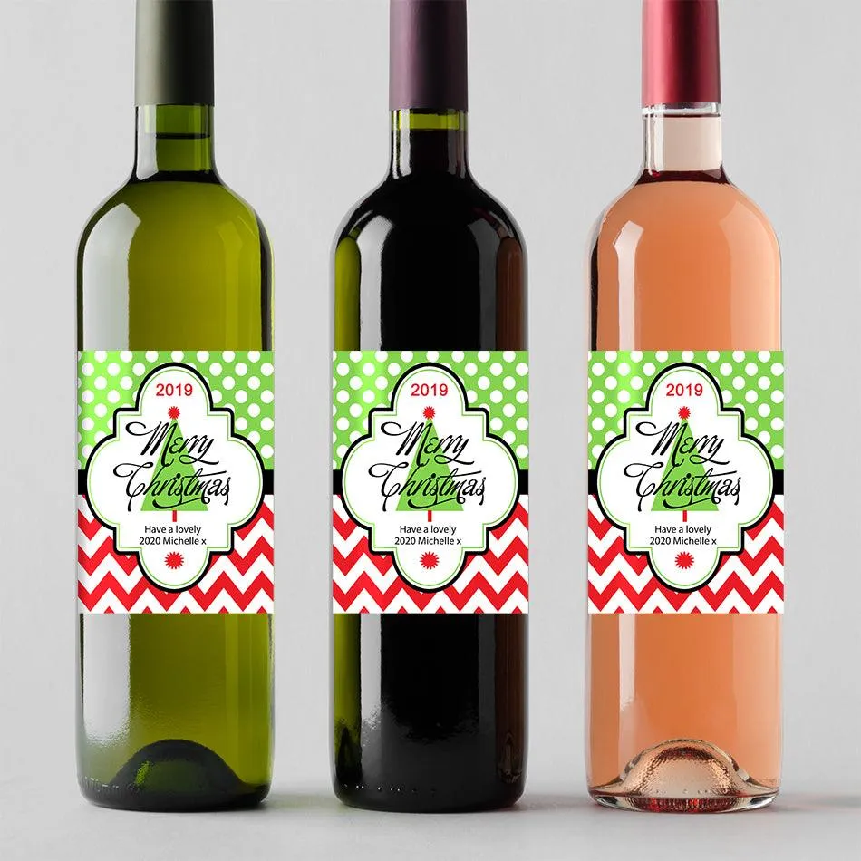 Christmas Wine Gifts - Dots and Chevrons