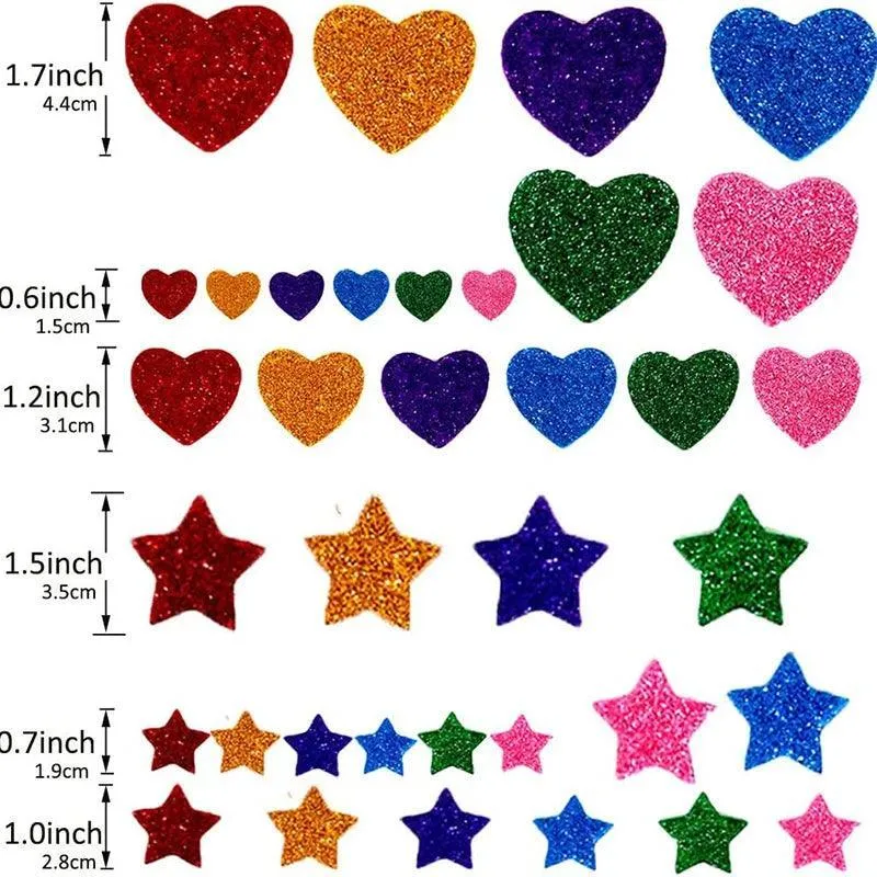 Colorful Glitter Foam Stickers: Sparkling Craft Set for Endless Creativity