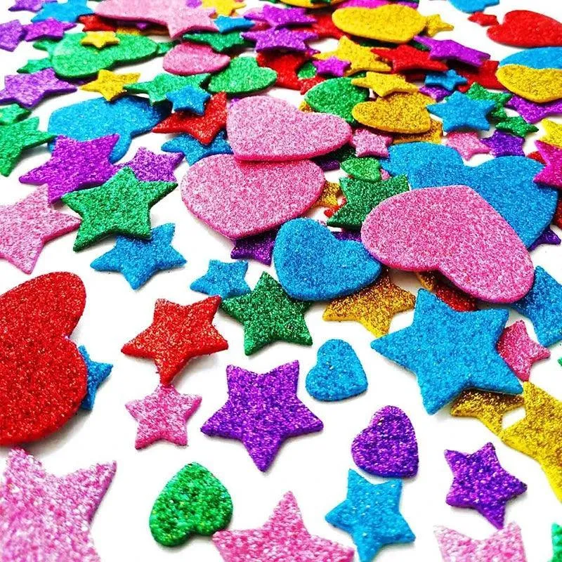 Colorful Glitter Foam Stickers: Sparkling Craft Set for Endless Creativity