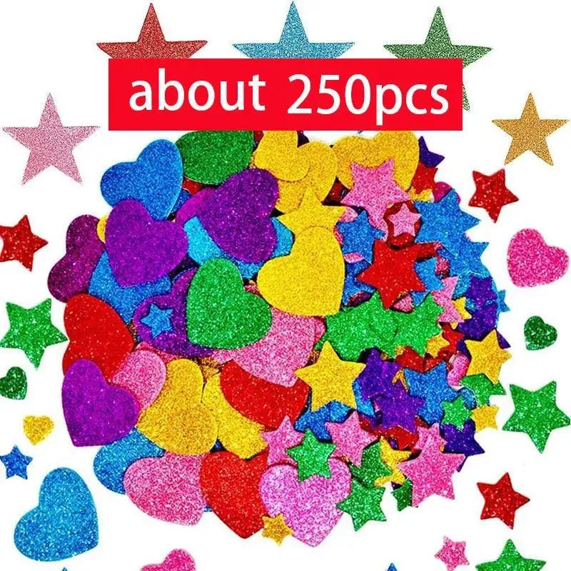 Colorful Glitter Foam Stickers: Sparkling Craft Set for Endless Creativity