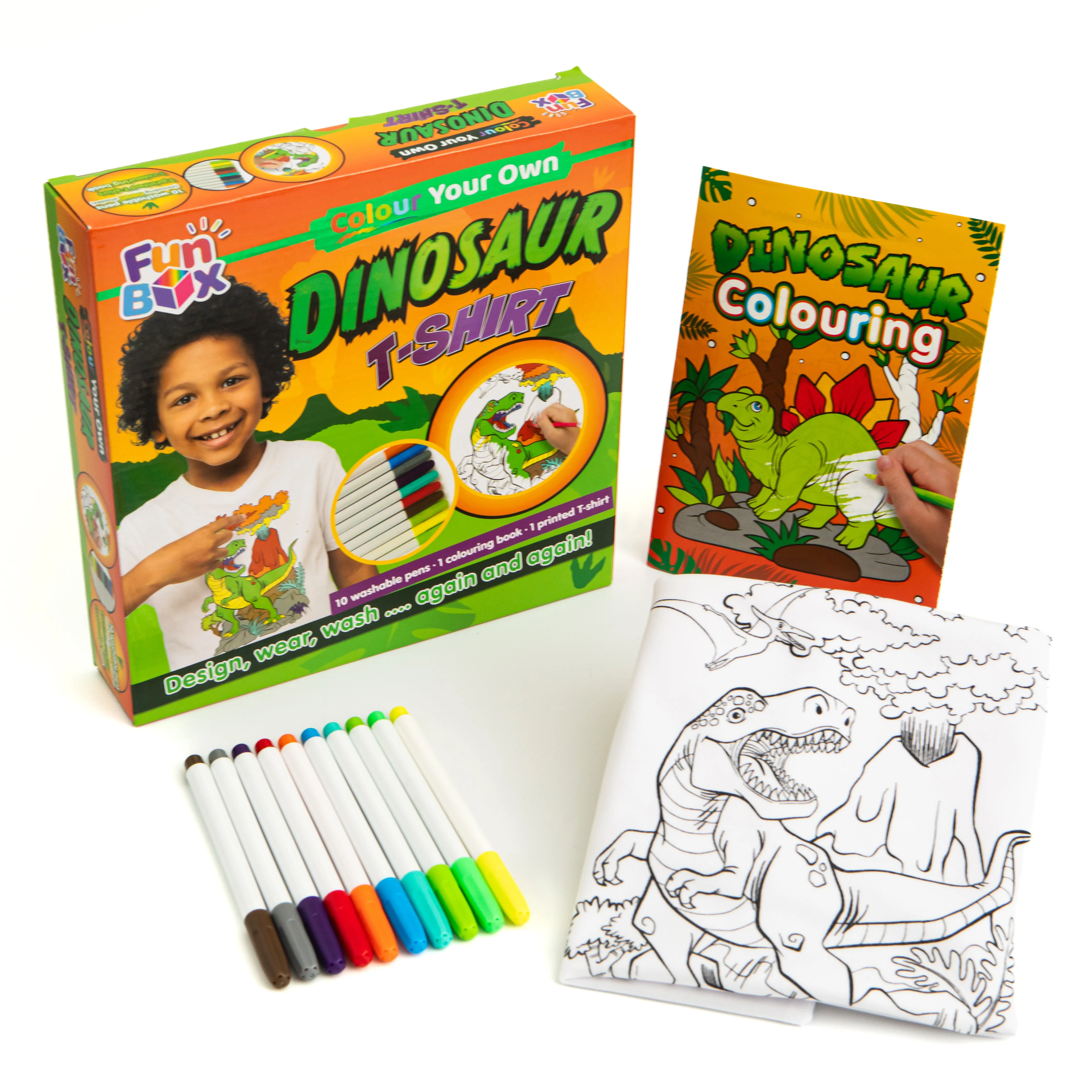 Colour Your Own Dinosaur T-Shirt Boxset