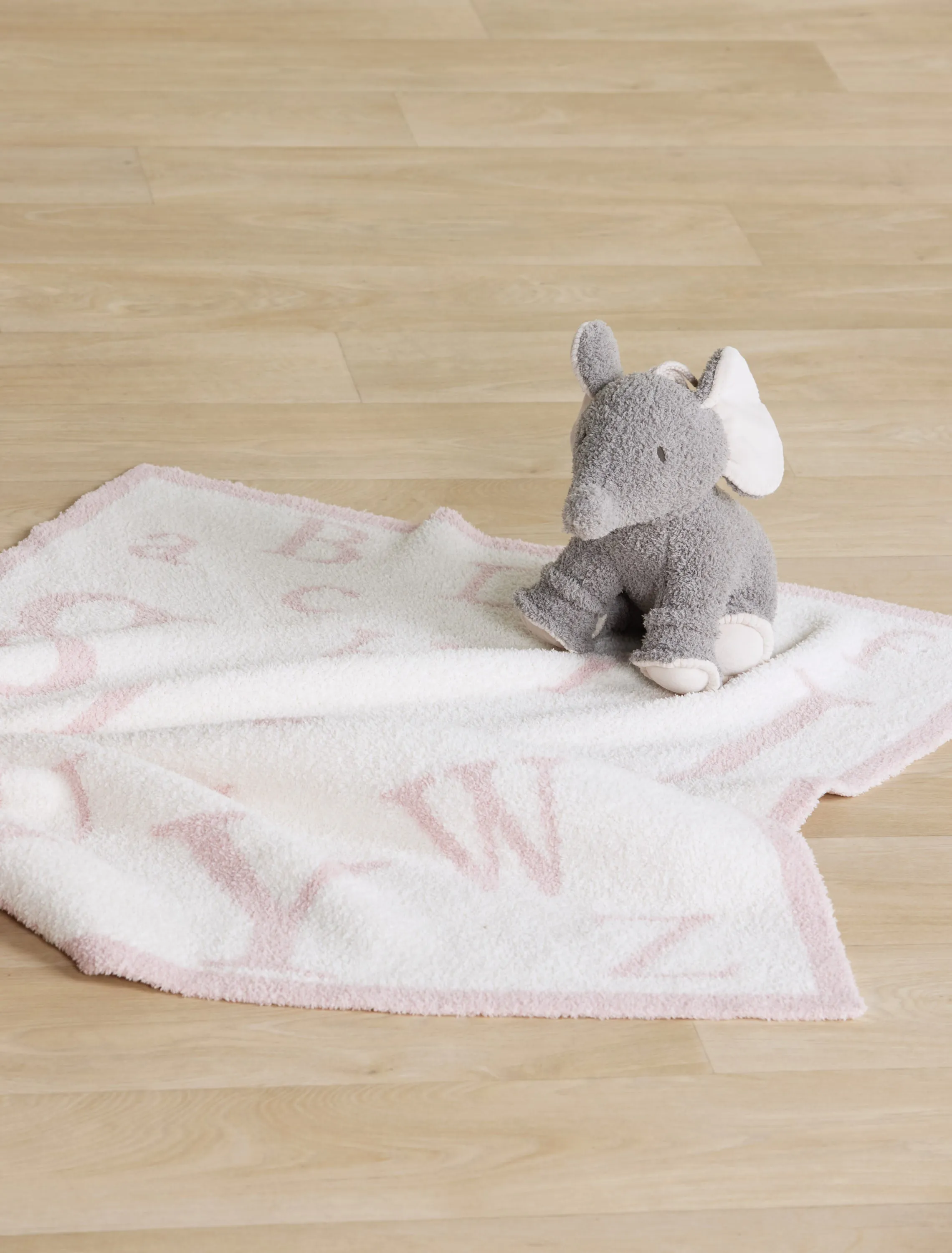 Cozychic ABC Blanket - Dusty Rose/Cream