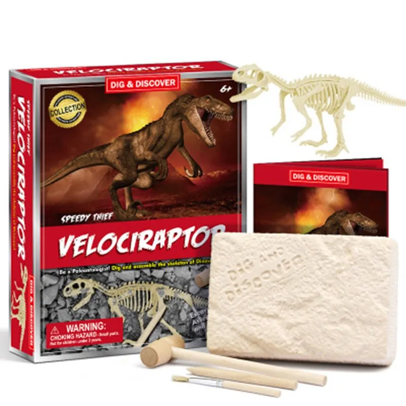 DIY Archaeological Excavation Jurassic Animal Model Skeleton Dinosaur Skeleton Fossil Dinosaur Digging Toys Gifts For Kids