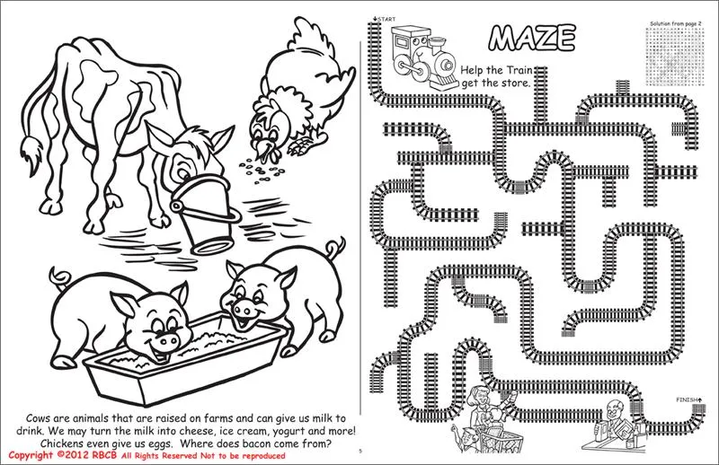 Extra Large Agriculture Coloring Book