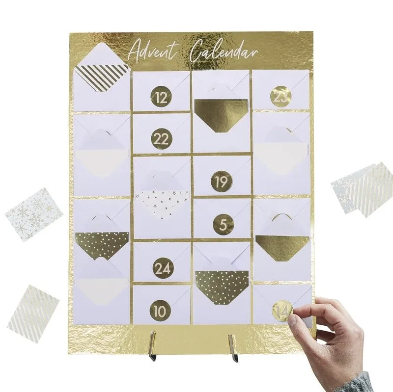 Fill Your Own Advent Calendar Envelopes - Gold