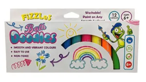 Fizzles Bath Doodles - Bath Paint - 12 Vibrant Colours