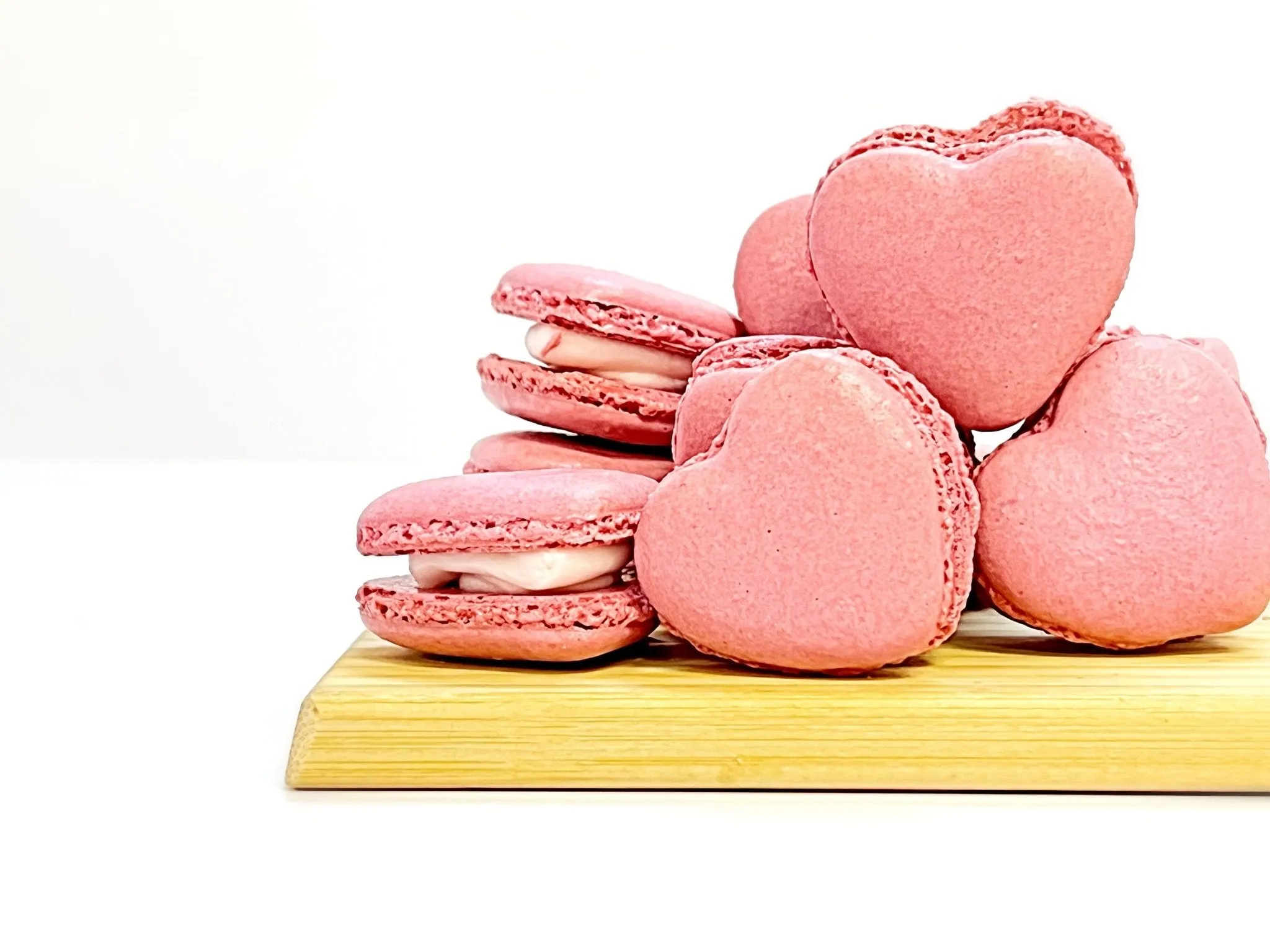 Fuchsia Heart French Macarons | Ideal for Valentine's Day gifts, birthdays, weddings, anniversaries and more