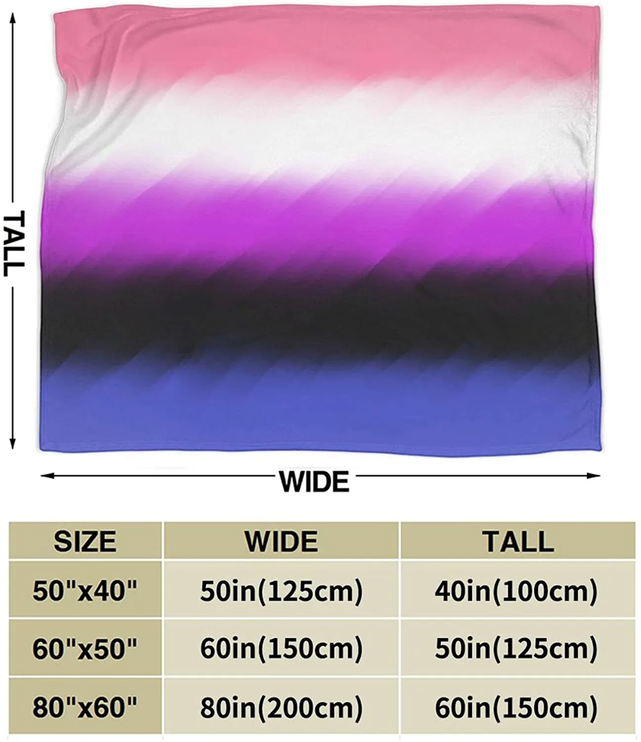 Genderfluid Pride Flannel Fleece Throw Blankets For Bed Sofa Living Room Soft Blanket