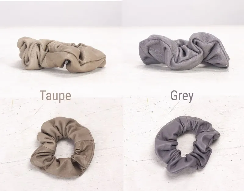 Genuine leather scrunchies - Various colors